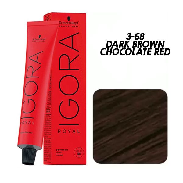 Schwarzkopf Professional Igora Royal Permanent Color Creme (3-68 Dark Brown Chocolate Red) - 1