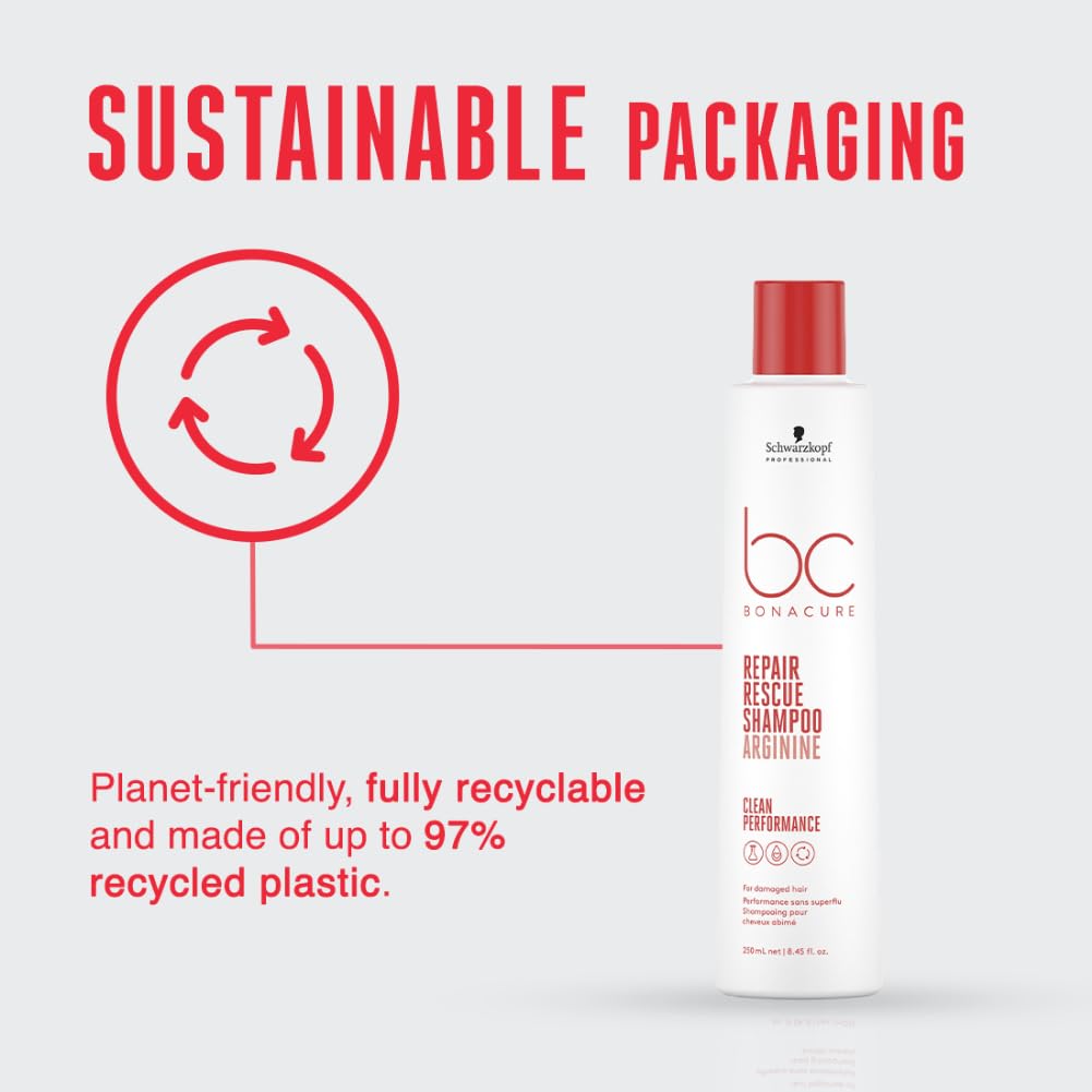 Schwarzkopf Professional Bonacure Repair Rescue Shampoo with Arginine, 250ml - 7