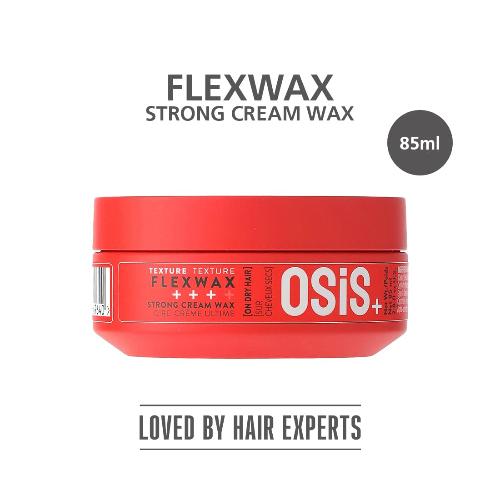Schwarzkopf Professional OSiS+ Flexwax Strong Hair styling Cream Wax I Provides grip and natural shine I Easy to Apply and Wash | Medium Hold | Matte Finish with Volume | Suitable of all Hair types | For men and Women | 85 ml - 2