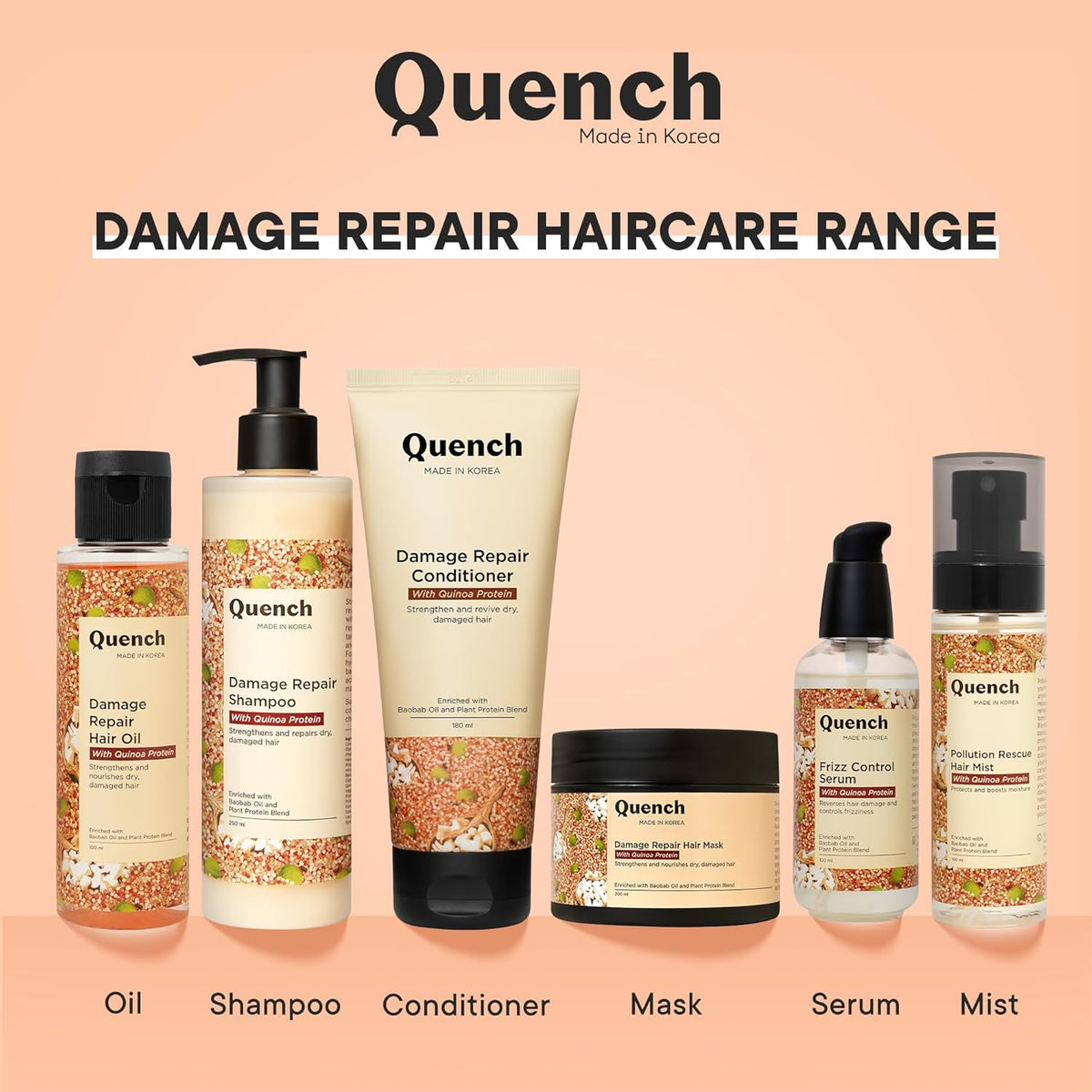 Quench Damage Repair Hair Mask - 200ml - 8