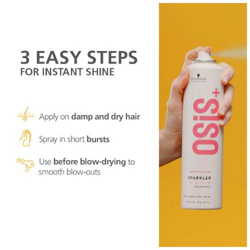 Schwarzkopf Professional OSiS+ Sparkler Hair Styling Shine Spray (300ml) - 2