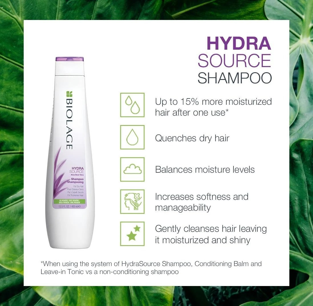 Matrix Biolage Hydrasource Plus Professional Shampoo,For Dry Hair 1L - 2