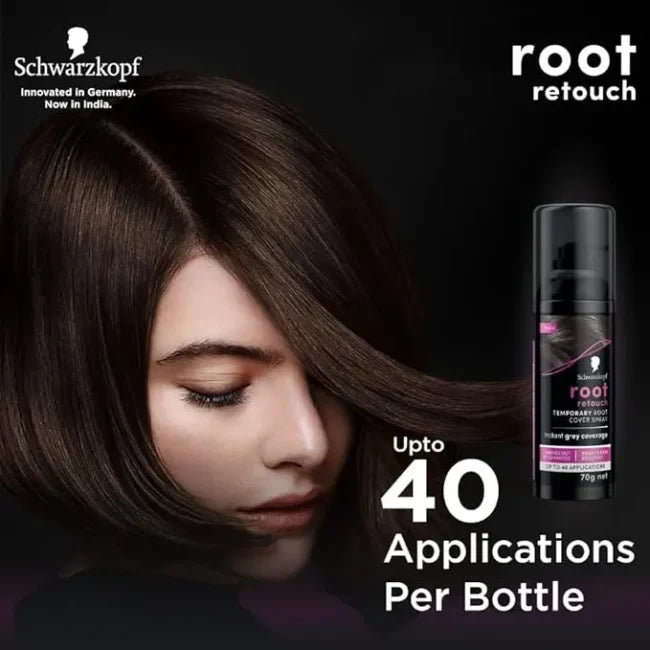 Schwarzkopf Root Retouch Instant Temporary Hair Spray - Black (120ml) - 3