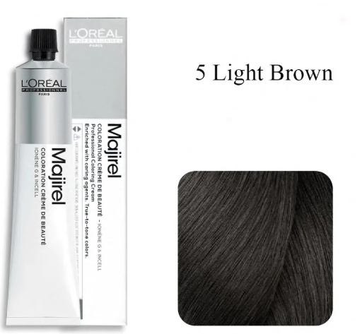 L’Oreal Majirel 5 Light Brown - 50gm - 1