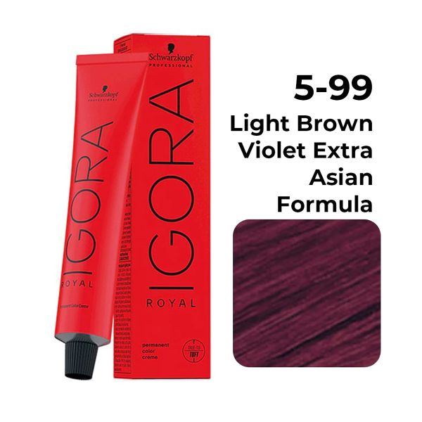 Schwarzkopf Professional Igora Royal Permanent Color Creme (5-99 Light Brown Violet) - 1