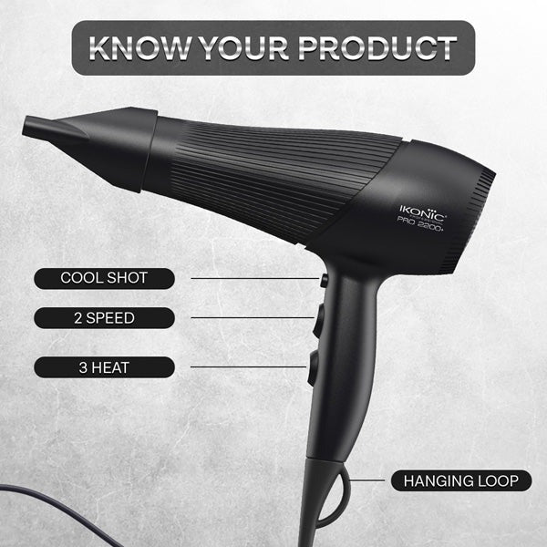 Ikonic Professional Pro 2200 Hair Dryer 2000-2200W