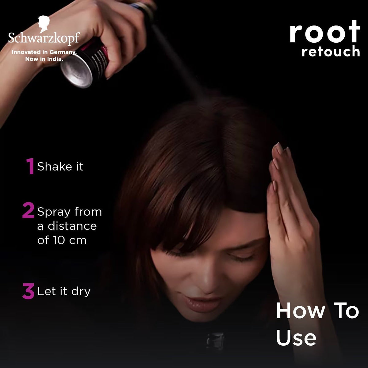 Schwarzkopf Root Retouch - Temporary Root Cover Hair Color Spray - Brown 120ml - 3
