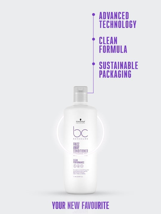 Schwarzkopf Professional Bonacure Frizz Away Conditioner with Babassu Oil for Dry Hair-1L - 3