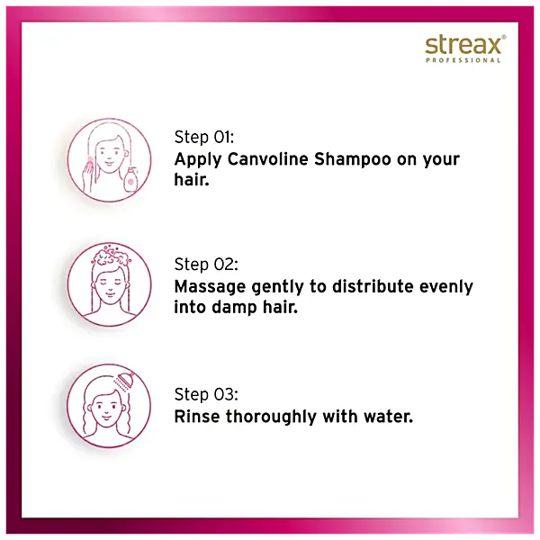Streax Professional Canvoline Straightening Post Care Shampoo (1500ml) - 5