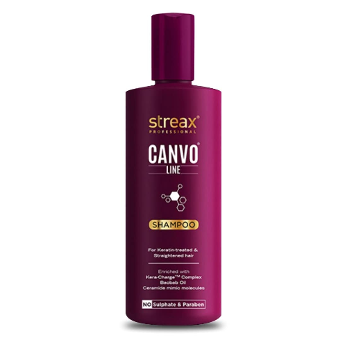 Streax Professional Canvoline Shampoo 300ml, (For Straightening Hair) - 1