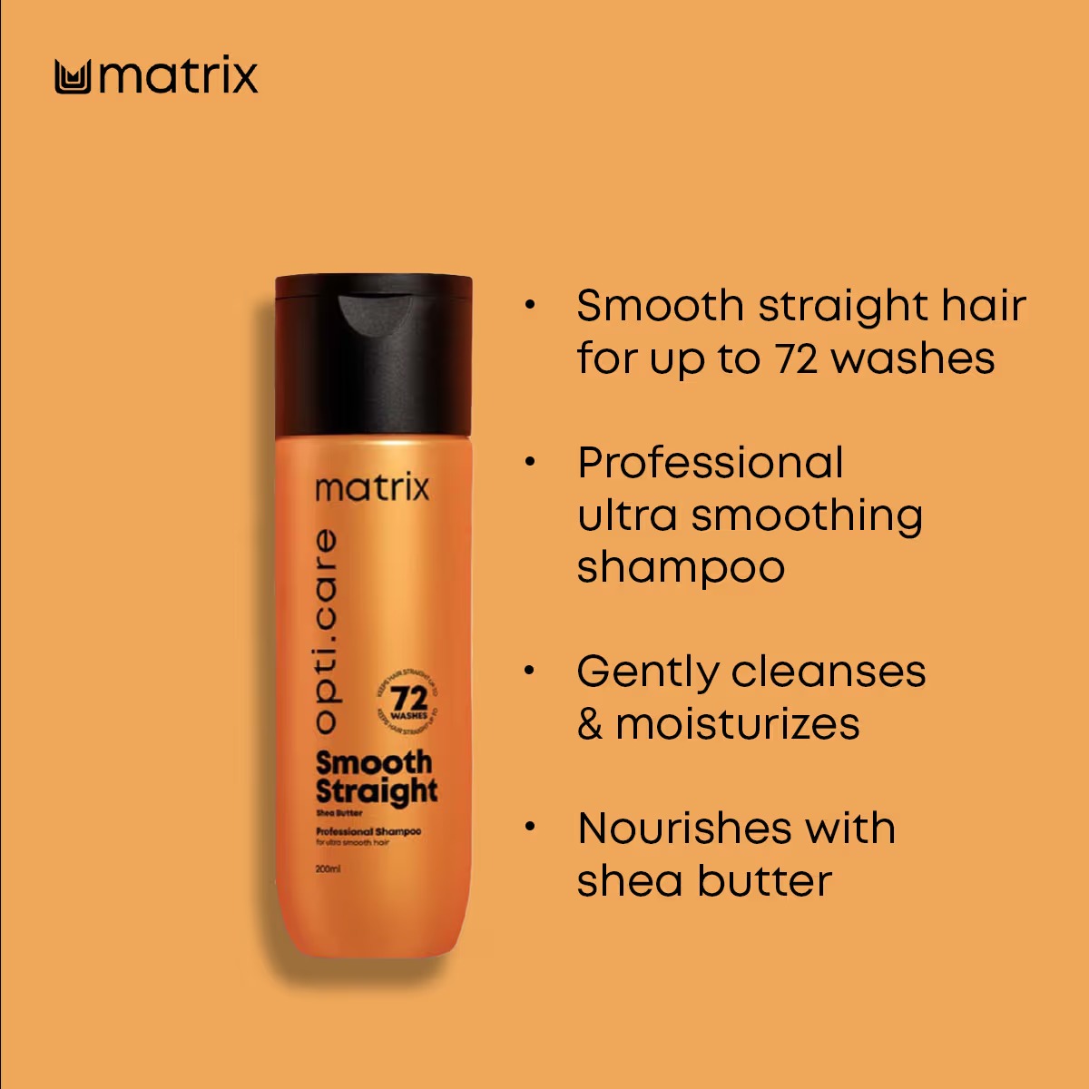 Matrix Opti.Care Professional Shampoo for Frizzy Hair with Shea Butter, Upto 4 Days Frizz Control - 5