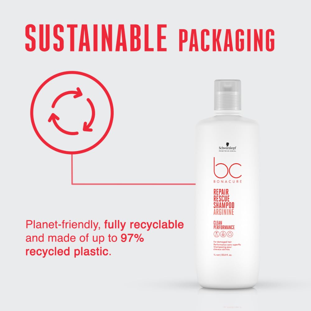Schwarzkopf Professional Bonacure Repair Rescue Shampoo with Arginine; 1000 ml - 3