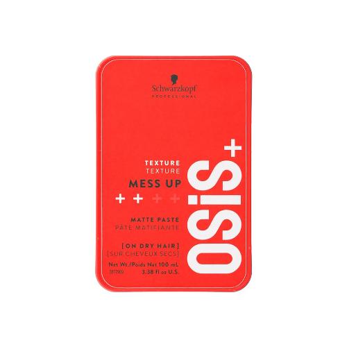 Schwarzkopf Professional OSiS+ Mess Up Hair Styling Matte Paste |Easy to Mould |Easy to apply and Wash | Vegan | Medium Hold | Dry and Non-Greasy | Matte finish| Pomade | 100 ml - 1
