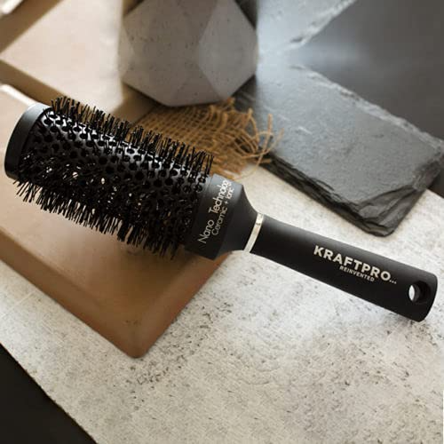 KRAFTPRO 53MM Thermal Ceramic & Ionic Tech & Anti-Static Round Hair Brush For Blow Drying, Curling & Straightening Add Volume & Shine - 2