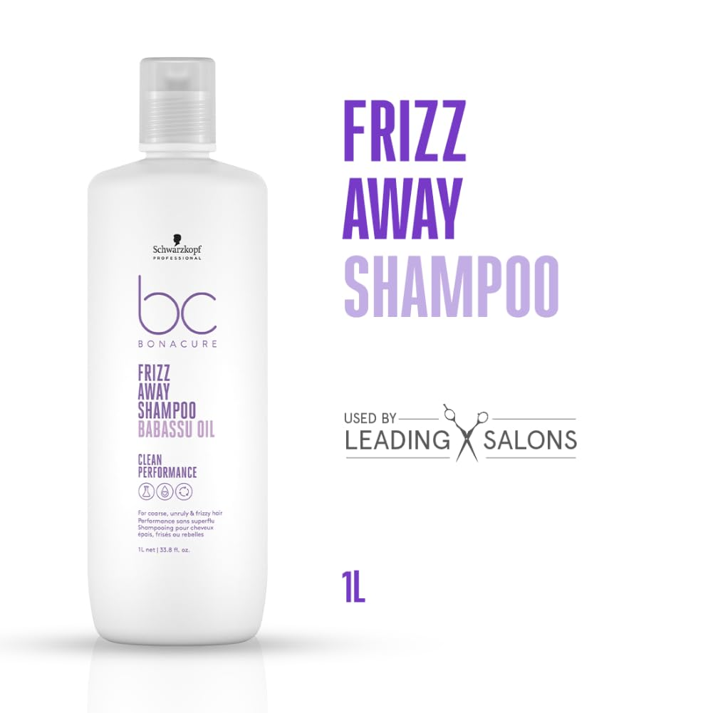 Schwarzkopf Professional Bonacure Frizz Away Shampoo with Babassu Oil 1L - 2
