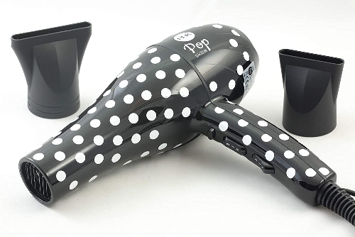 HNK POP Hair Dryer 2400W (White/Black) Sleek Design Interchangeable Filter - 4