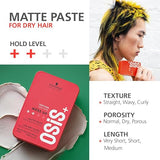 Schwarzkopf Professional OSiS+ Mess Up Hair Styling Matte Paste |Easy to Mould |Easy to apply and Wash | Vegan | Medium Hold | Dry and Non-Greasy | Matte finish| Pomade | 100 ml - 6