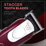 Wahl India 08148-324 Cord/Cordless India Professional Magic Clipper; 0.5-1.2 mm cutting lengths; 90 minute run time; Maroon - 6