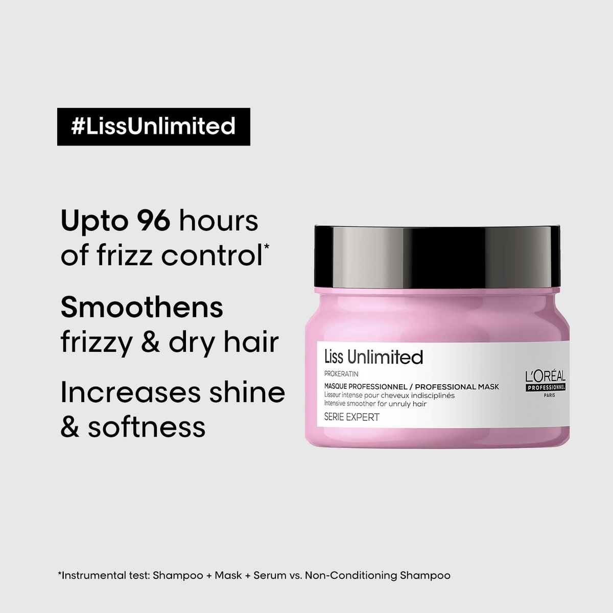 L’Oréal Professionnel Liss Unlimited Hair Mask with Pro-Keratin and Kukui Nut Oil 250gm - 3