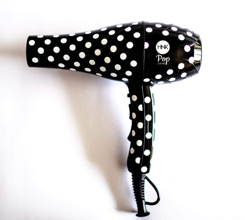 HNK POP Hair Dryer 2400W (White/Black) Sleek Design Interchangeable Filter - 3