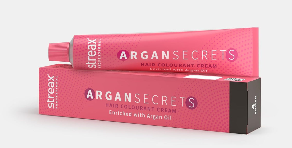 Streax Professional Argan Secrets Permanent Hair Colourant Cream - Brown 4 (Enriched with Argan Oil) 60 gm - 1