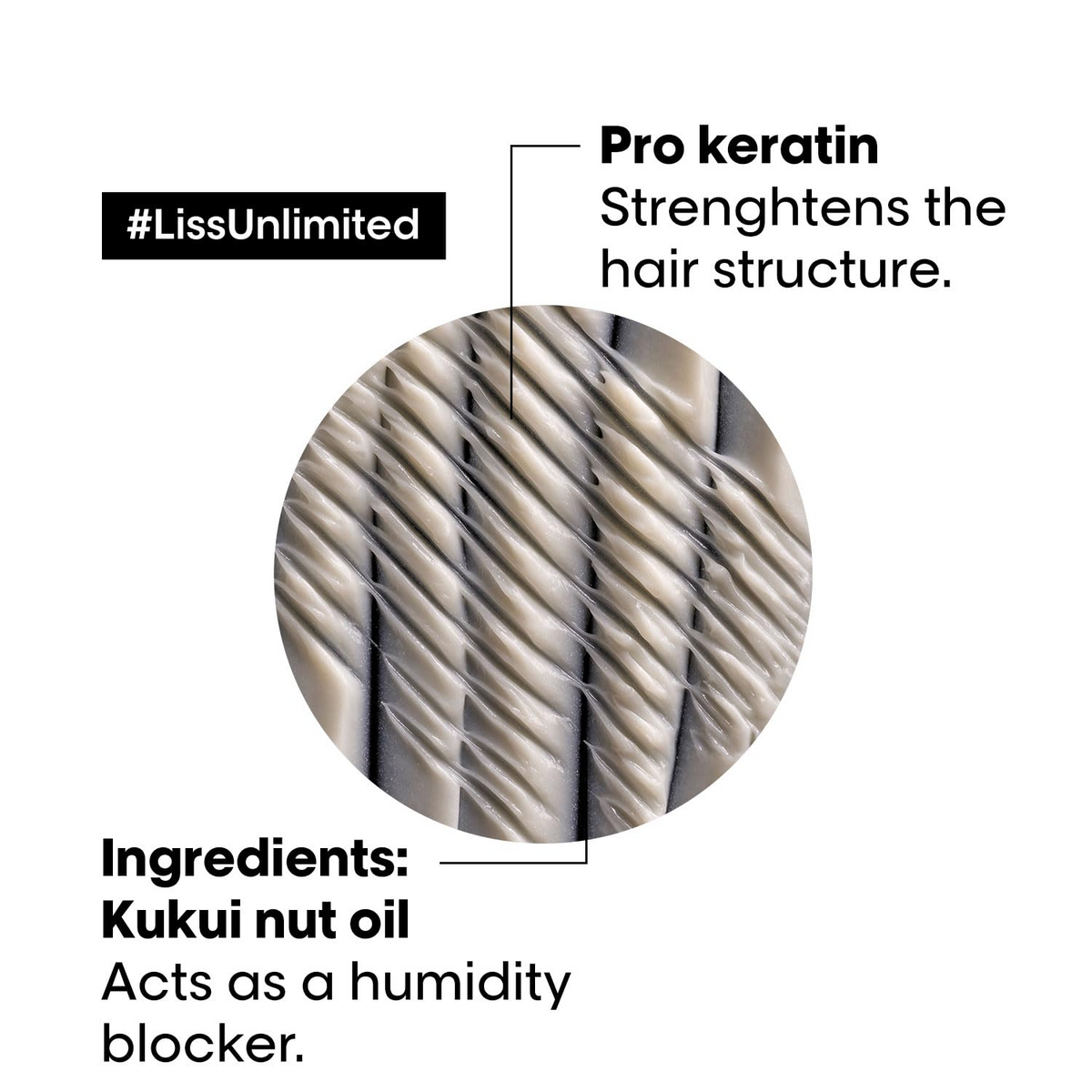 L’Oréal Professionnel Liss Unlimited Hair Mask with Pro-Keratin and Kukui Nut Oil 250gm - 7