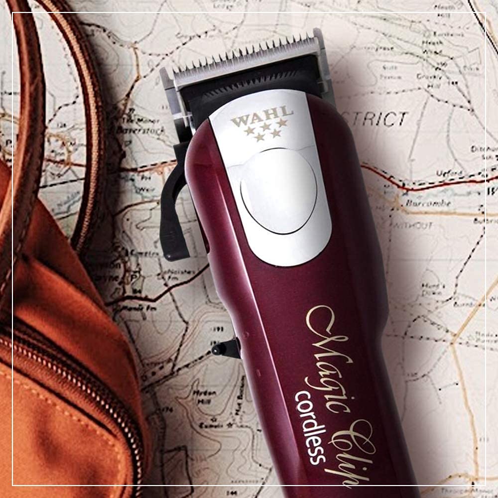 Wahl India 08148-324 Cord/Cordless India Professional Magic Clipper; 0.5-1.2 mm cutting lengths; 90 minute run time; Maroon - 2