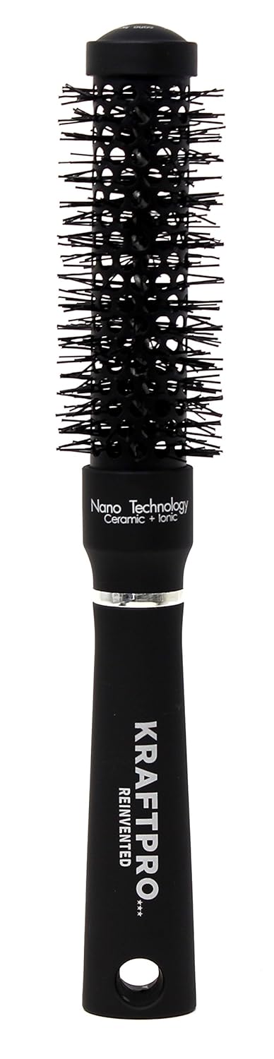 KRAFTPRO 25mm Ceramic & Ionic Tech & Anti-Static, Round Hair brush for Blow Drying, Curling, Straightening, Add Volume & Shine - Styling Tools - 2