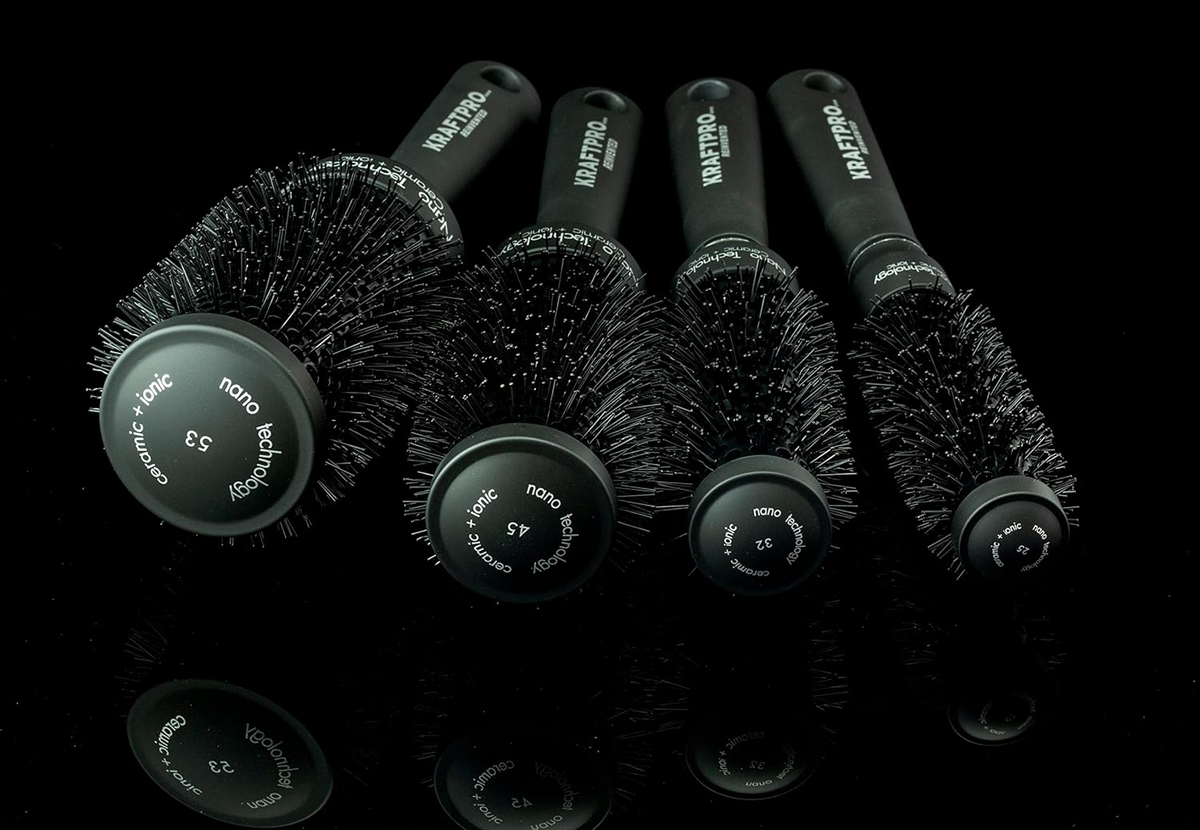 KRAFTPRO 53MM Thermal Ceramic & Ionic Tech & Anti-Static Round Hair Brush For Blow Drying, Curling & Straightening Add Volume & Shine - 4