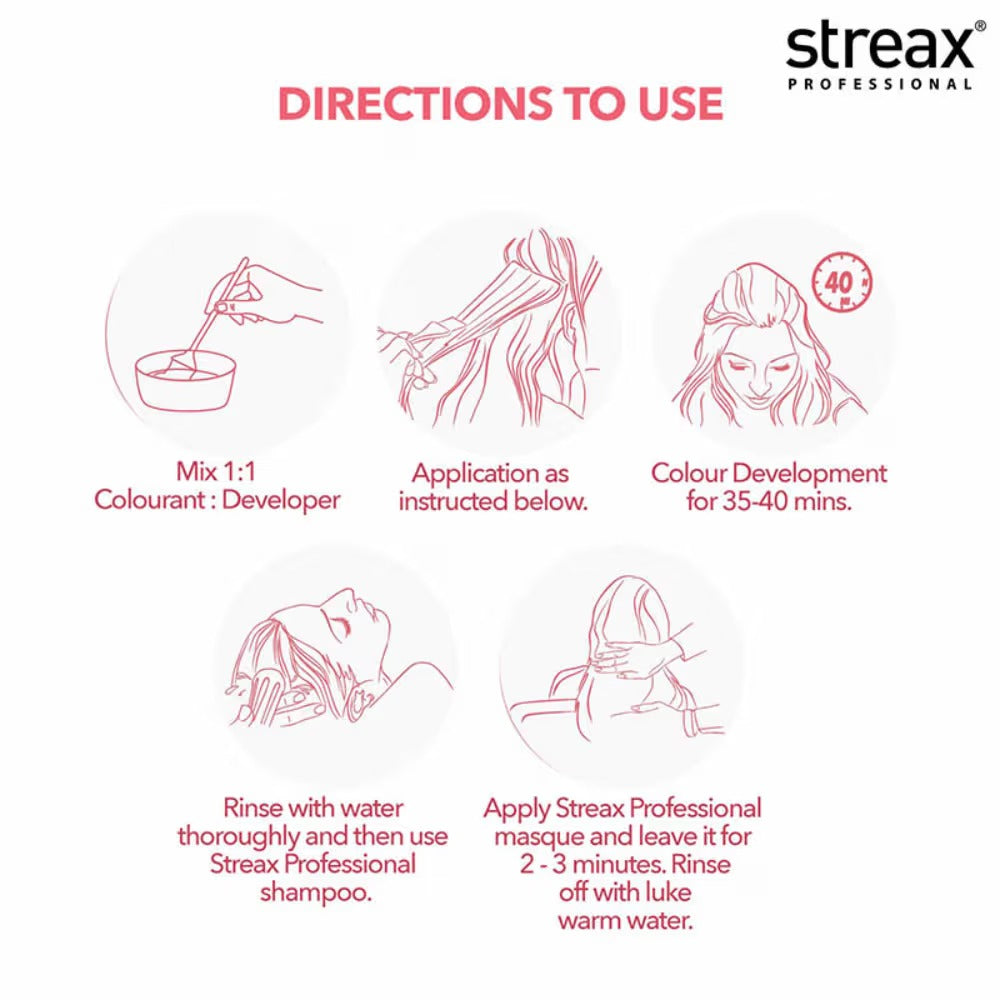 Streax Professional Argan Secrets Hair Colourant Cream - Dark Brown 3 (60gm) - 3