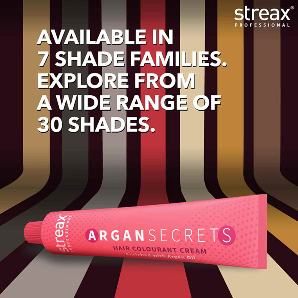 Streax Professional Argan Secret Hair Colourant Cream - Reddish Brown 4.6 - 60gm - 4