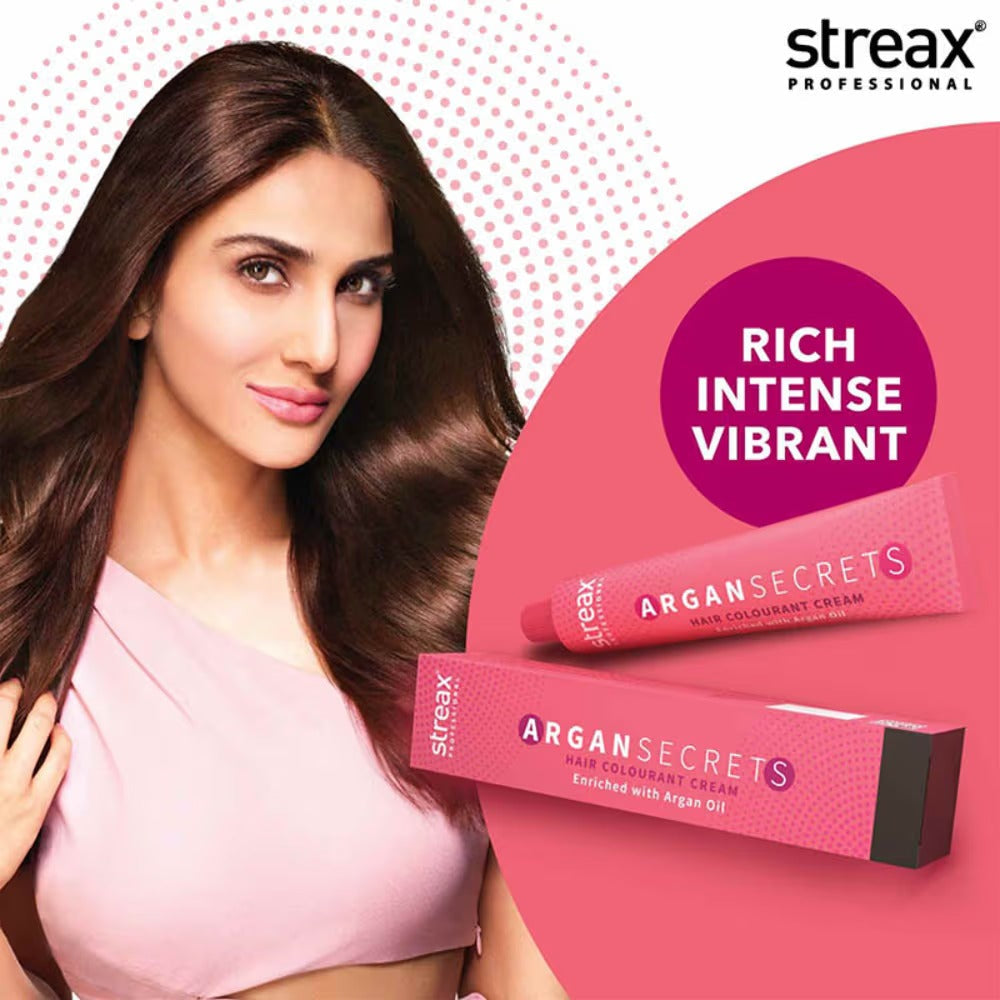 Streax Professional Argan Secrets Hair Colourant Cream - Dark Brown 3 (60gm) - 5