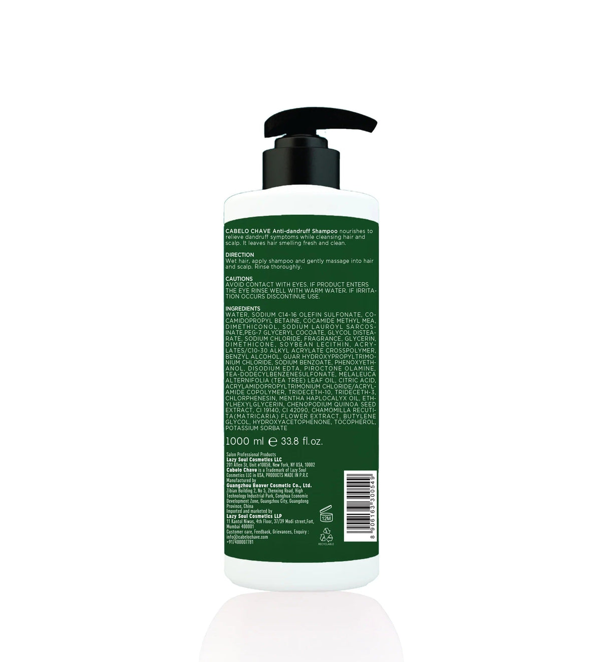 Cabelo Chave Anti Dandruff Shampoo 1L - 2