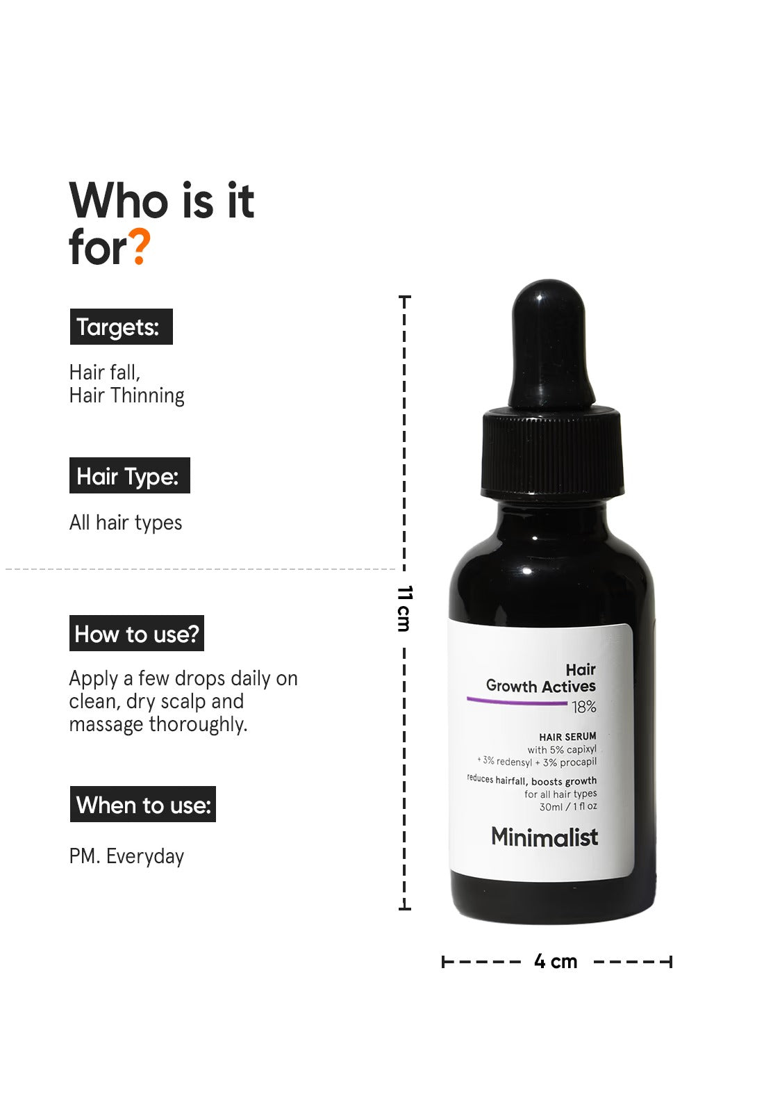 Minimalist Hair Growth Actives 18% Hair Serum - 3