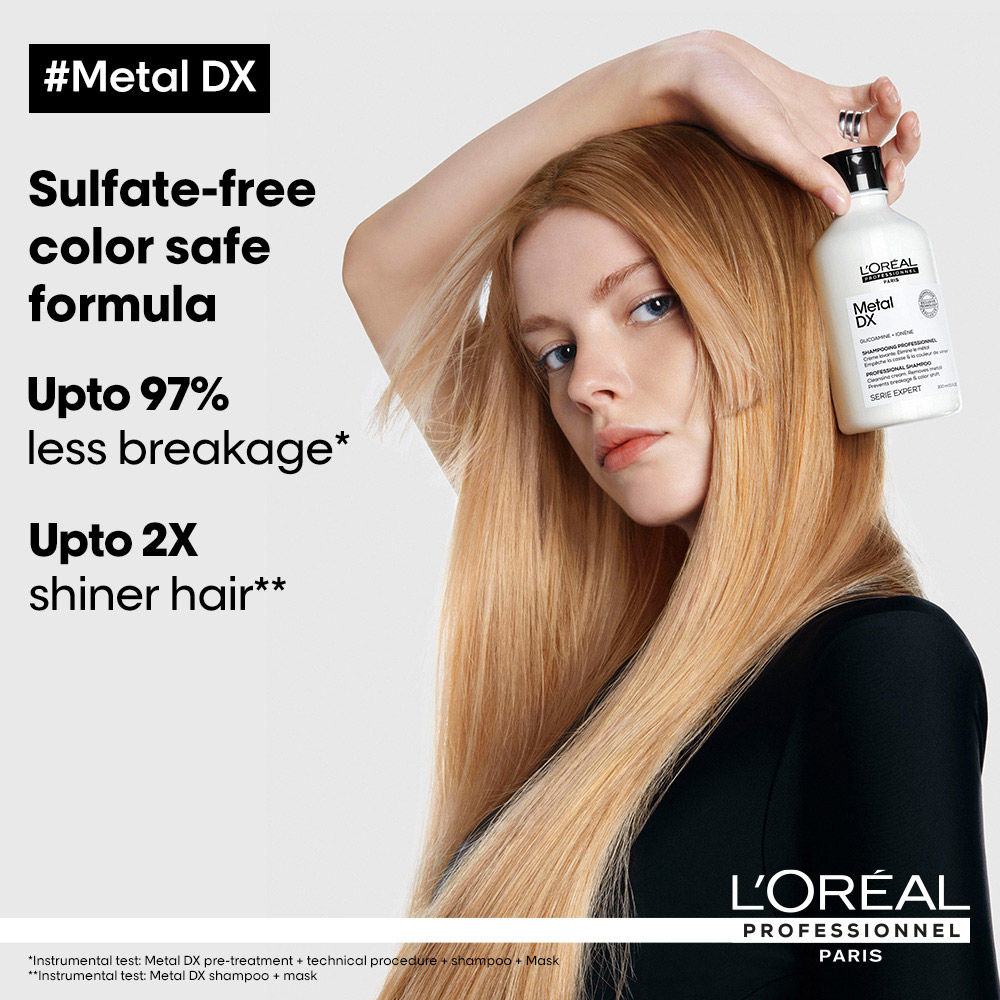 L'Oreal Professionnel Metal Dx Anti-Metal Shampoo For Hair Breakage 300ML - 3