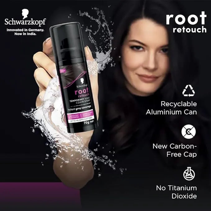 Schwarzkopf Root Retouch Instant Temporary Hair Spray - Black (120ml) - 4