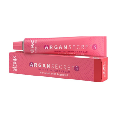 Streax Professional Argan Secret Hair Colourant Cream - Intense Red Light Brown 5.66 - 60 gms - 1