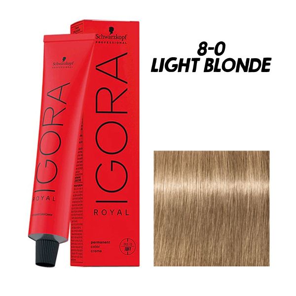 Schwarzkopf Professional Igora Royal Permanent Color Creme (8-0 Light Blonde) - 1