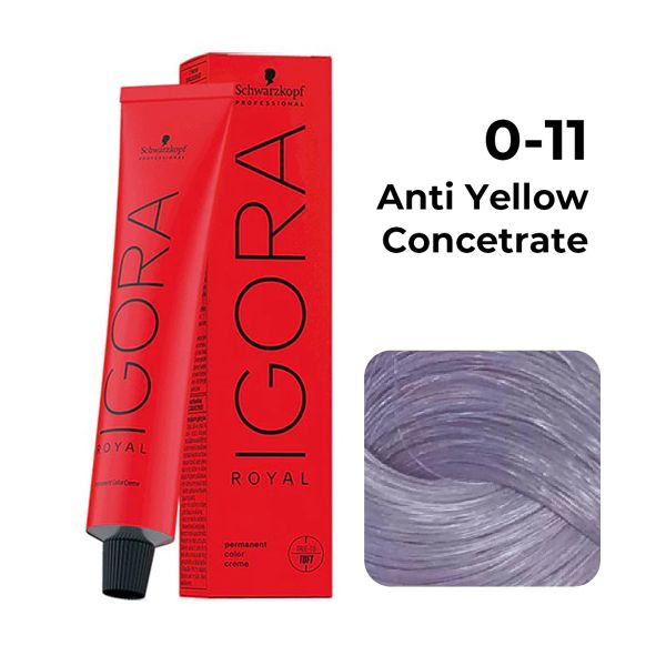 Schwarzkopf Professional Igora Royal Permanent Color Creme (0-11 Anti Yellow Concetnrate) - 1