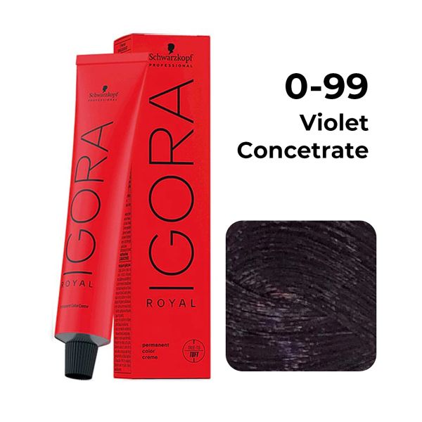 Schwarzkopf Professional Igora Royal Permanent Color Creme (0-99 Violet Concentrate) (60 ml) - 1