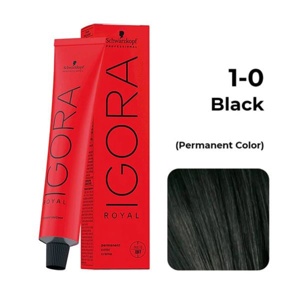 Schwarzkopf Professional Igora Royal Permanent Color Creme (1-0 Black) - 1