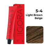 Schwarzkopf Professional Igora Royal Permanent Color Creme (5-4 Light Brown Beige) - 1