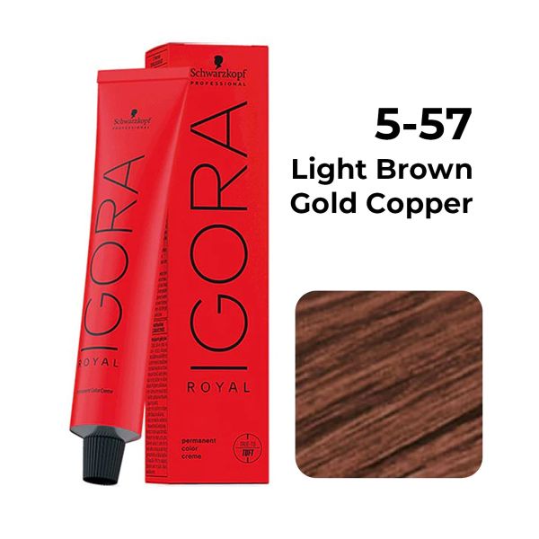 Schwarzkopf Professional Igora Royal Permanent Color Creme (5-57 Light Brown Gold Copper) - 1