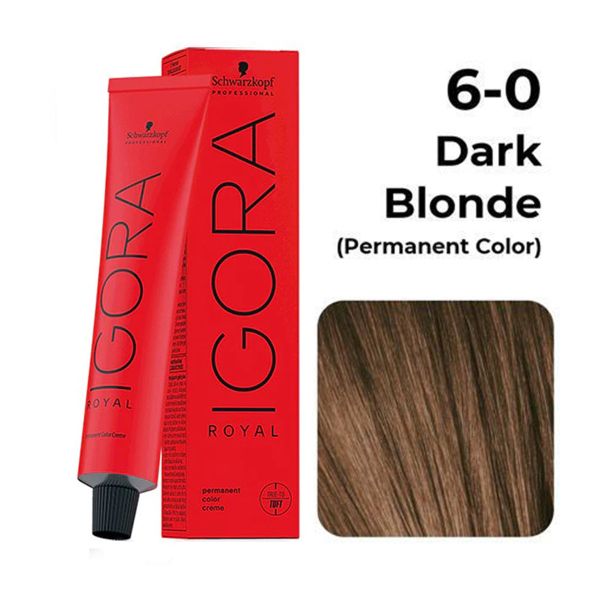 Schwarzkopf Professional Igora Royal Permanent Color Creme (6-0 Dark Blonde Natural) (60 ml) - 1