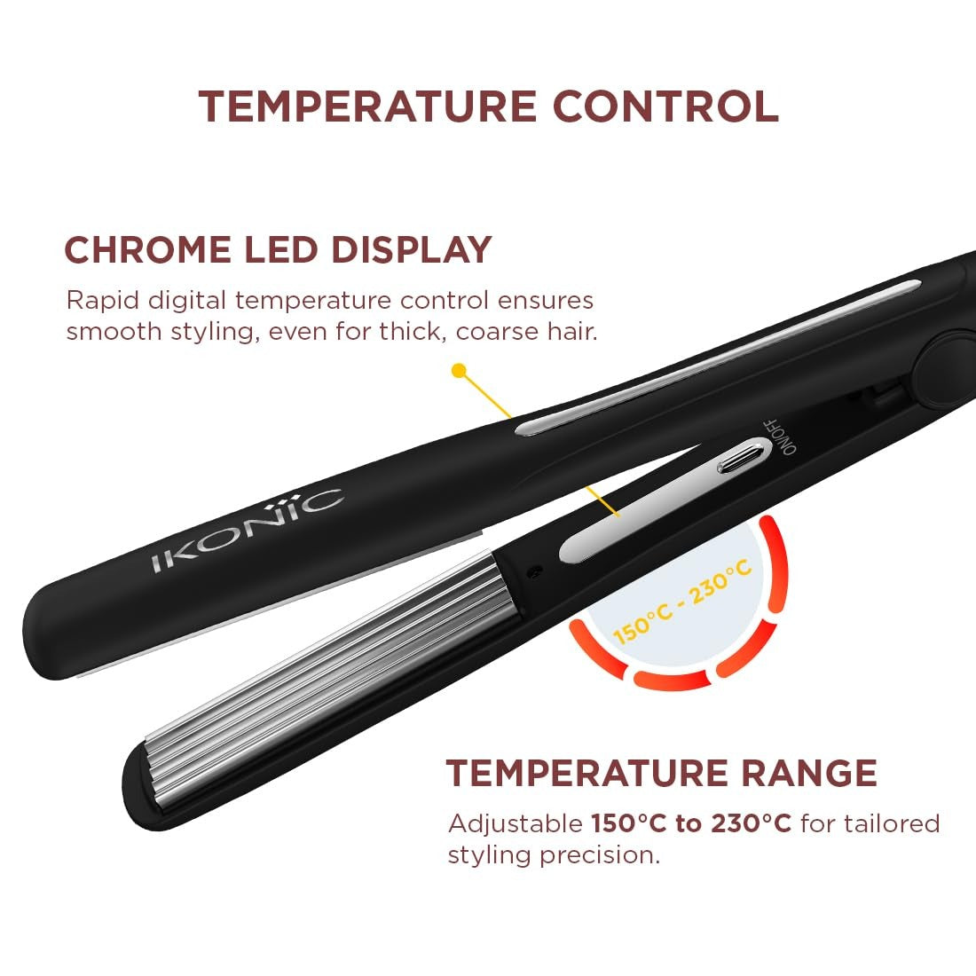 Ikonic Professional Slim Titanium Crimp 2.0 Hair Crimper