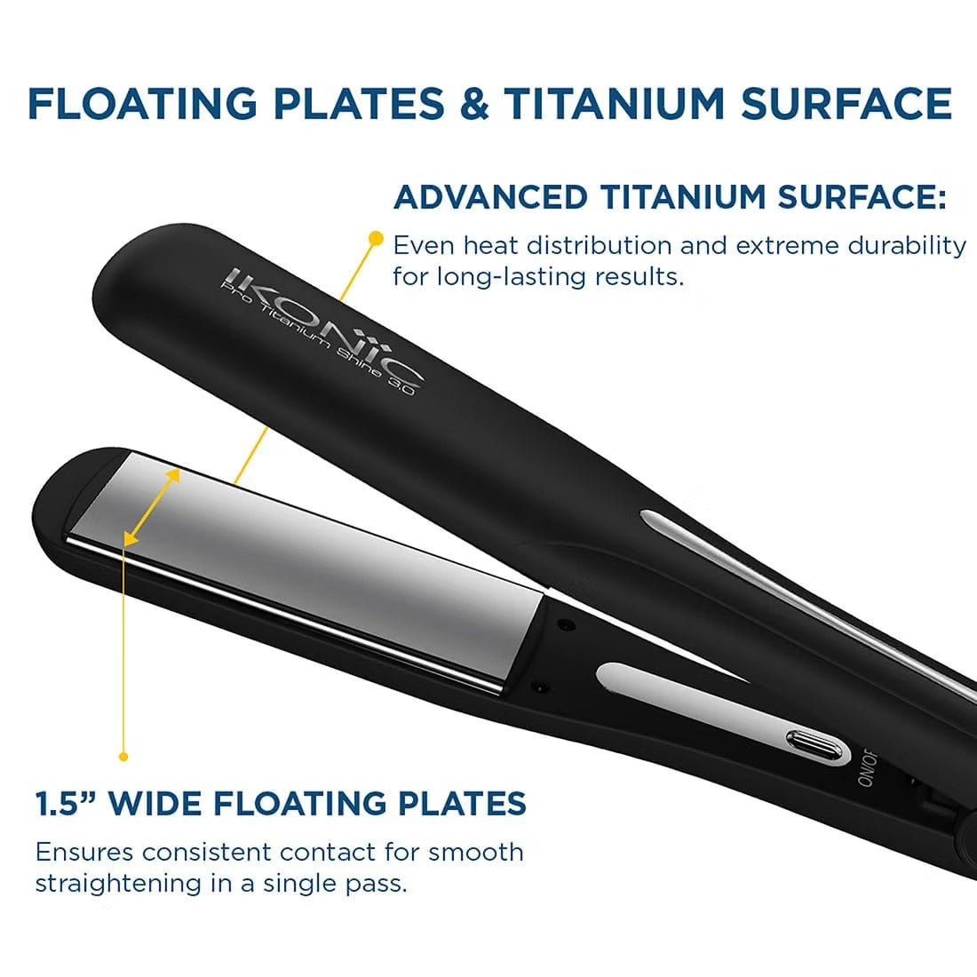 Ikonic Professional Pro Titanium Shine 3.0 Hair Straightener