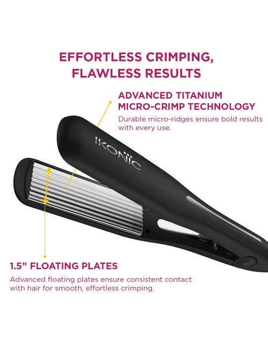 Ikonic Professional Pro Titanium Crimp Hair Crimper