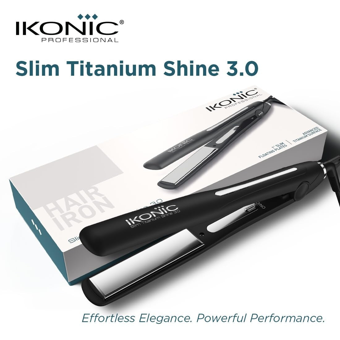 Ikonic Professional Slim Titanium Shine 3.0 Hair Straightener