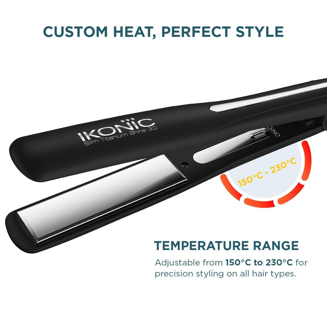 Ikonic Professional Slim Titanium Shine 3.0 Hair Straightener