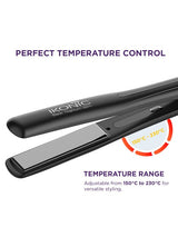 Ikonic Professional Black Titanium Slim Hair Straightener